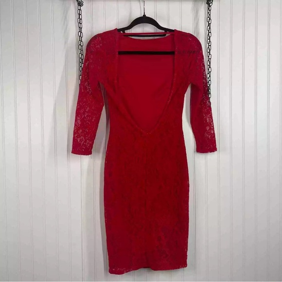 Backless Red Mini Dress.. used once! - Picture 4 of 5